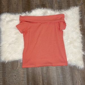 J Crew Striped Off the Shoulder Top, NWT